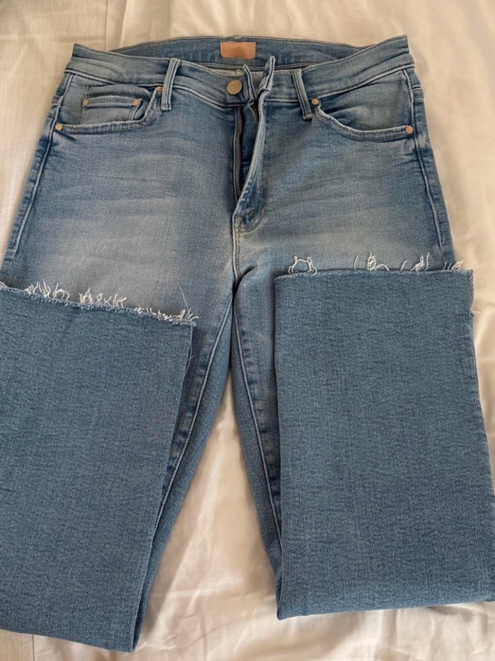 MOTHER insider crop stretch Straight Leg Jeans